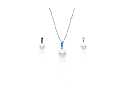 White Gold Plated | Gemstone Pendant Sets